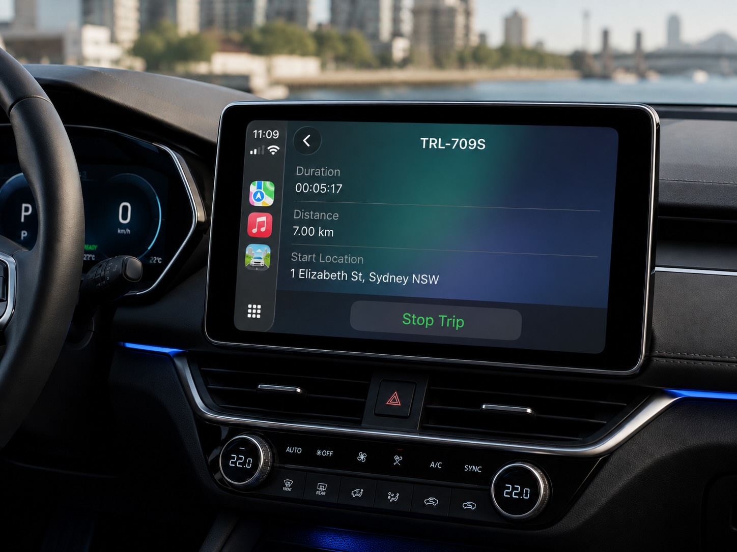 mileage tracker in vehicle screens
