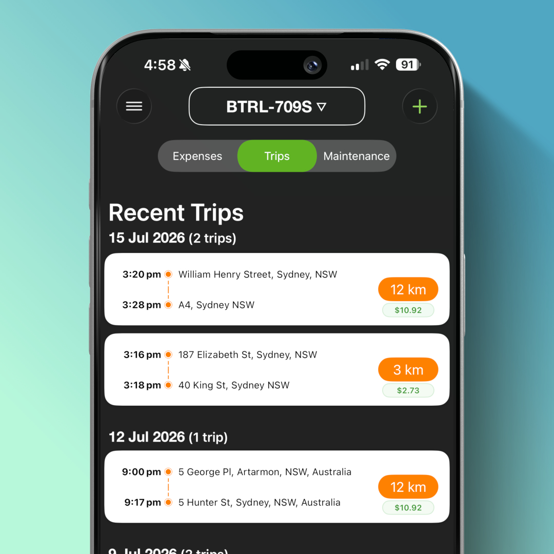 Mileage tracker with smart trip classifications