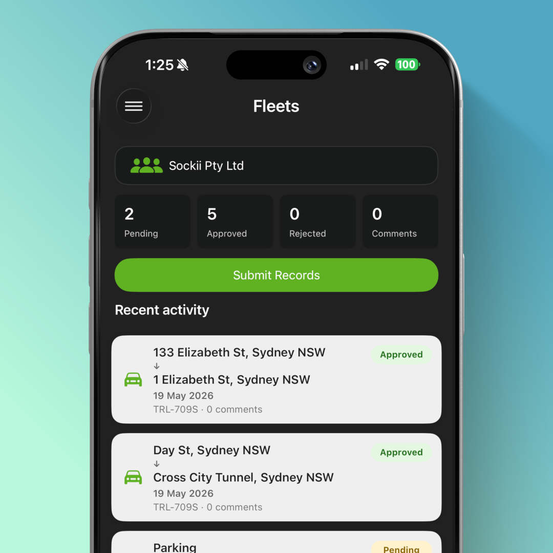 Fleet record submission on app