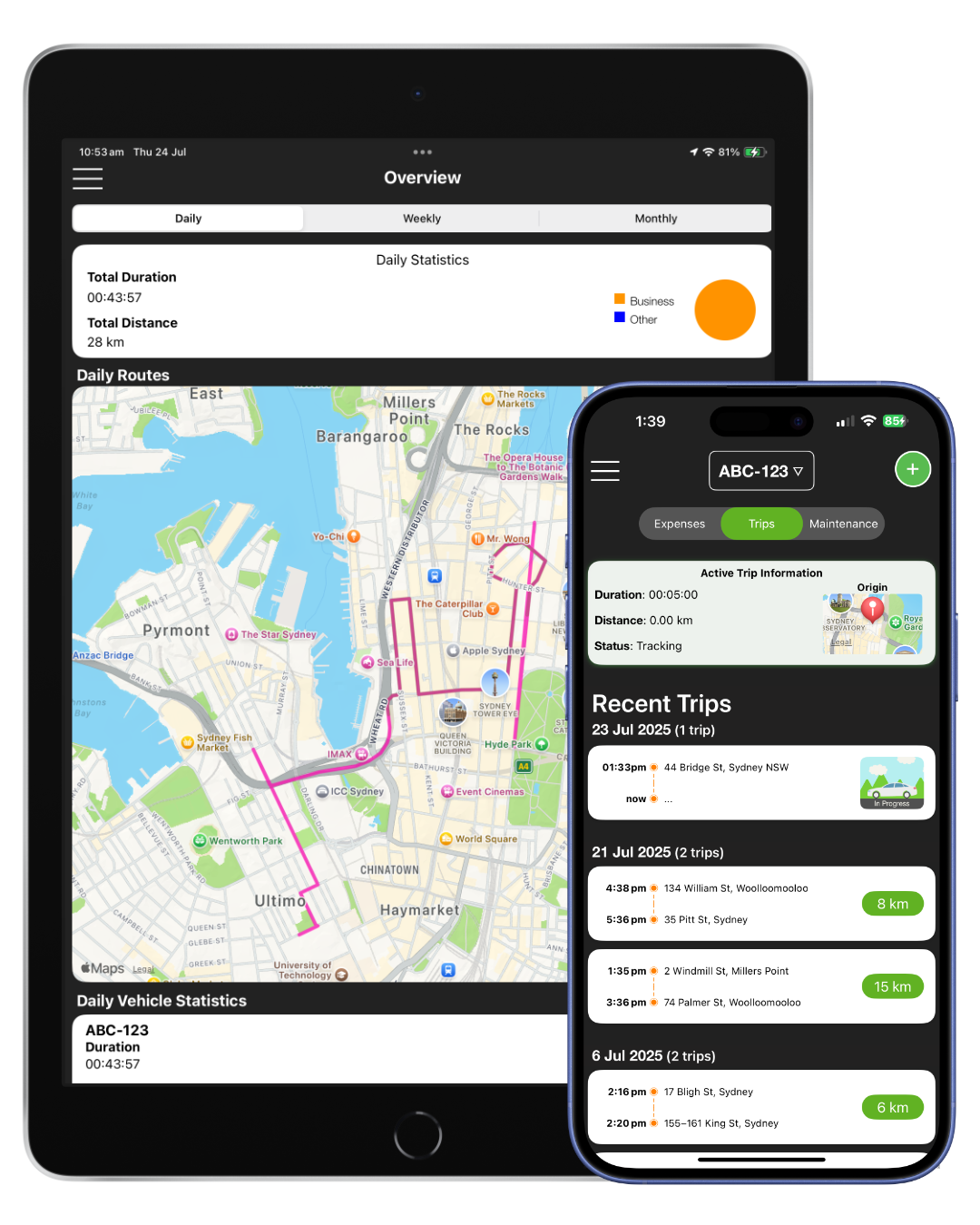 Multiplatform automated mileage tracker